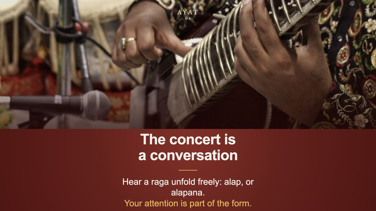 AYATAARA · Indian Classical Music, slide 4: The concert is a conversation